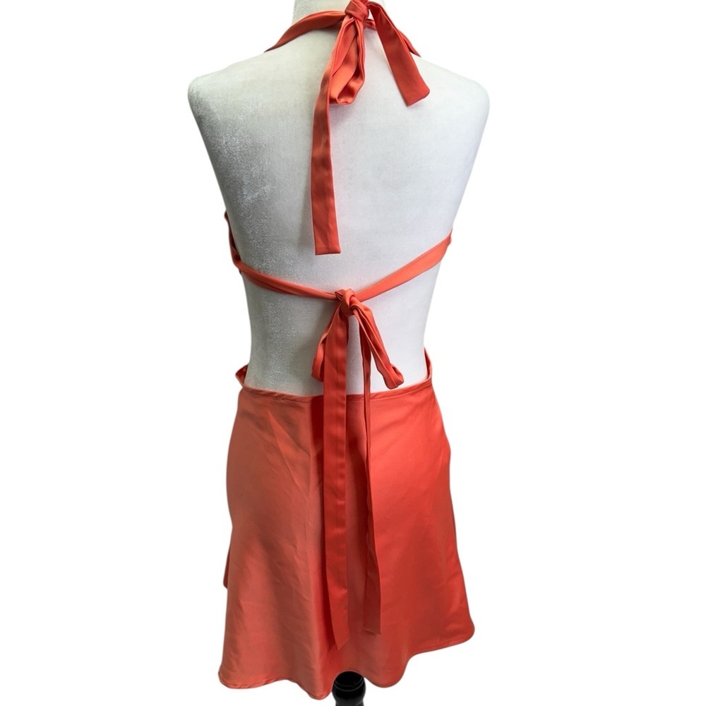 PEPPERMAYO Elegant Coral Halter MINI Dress Size 6 - Picture 8 of 9